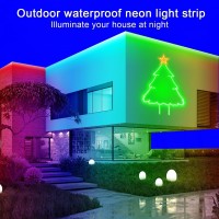 Yeewhale 24V Rgb Led Neon Lights With Remote App Control Ip65 Waterproof Flexible Neon Light 164Ft Led Rope Lights Neon Led Str