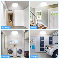 Youtob Motion Sensor Ceiling Light 15W 1200Lm Led Flush Mount Round Lighting Fixture For Stairs Porches Closets Basements Ha