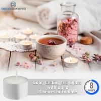 Tealight Candles Multipack Of 200, 100 Or 50, 8 Hours Or 4 Hours Burning Time - Red/White Tea Lights Candles Unscented (White 200/8 Hour)