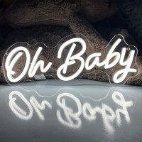 Oh Baby Neon Signs For Wall Decor Dimmable Baby Led Neon Light Up Sign Usb Powered Oh Baby Sign For Wedding Oh Baby Neon Sign F