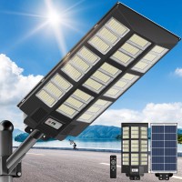 6000W Solar Street Lights Outdoor 7000K Solar Parking Lot Lights Commercial Dusk To Dawn Solar Lights Outdoor Waterproof Remo