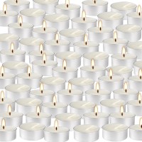 Wponszu Unscented Tea Lights Candleswhite Smokeless Dripless300 In Bulk4 Hour Long Time Burningfor Weddings Home Poolsh