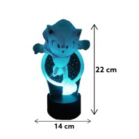 Cartoon Character Sonic Hedgehog 3D Led Lamp Touch Base With Remote Control 16 Colors 4 Lighting Modes Night Lamp Ideal For Gift, Special Dates