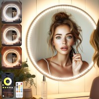 Led Vanity Mirror Lights 13Ft Vanity Lights For Mirror With Color Brightness Dimmable Bluetooth App Control Vanity Mirror Li