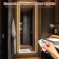 Led Vanity Mirror Lights 13Ft Vanity Lights For Mirror With Color Brightness Dimmable Bluetooth App Control Vanity Mirror Li