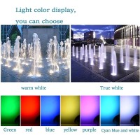 4Pcs Submersible Led Lights - Led Ring Fountain Lamp, Waterproof Ip68 Embedded Fountain Pool Spotlight, Stainless Steel Color Landscape Lights, 12V Park Square Led Underwater Light ( Color : Rgb+Remot