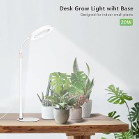 Geciliaoran Grow Light For Indoor Plants Full Spectrum Led Desk Plant Light With Stand Halo Small Growing Lamp With Auto Timer