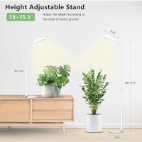 Geciliaoran Grow Light For Indoor Plants Full Spectrum Led Desk Plant Light With Stand Halo Small Growing Lamp With Auto Timer