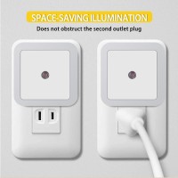 Crtivetoys White Night Lights Plug Into Wall 4Pack Nightlight With Light Energy Efficient Sensor Led Night Light For Living Ro