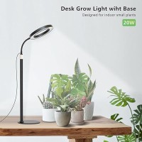 Geciliaoran Grow Light For Indoor Plants Full Spectrum Led Desk Plant Light With Stand Halo Small Growing Lamp With Auto Timer