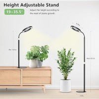 Geciliaoran Grow Light For Indoor Plants Full Spectrum Led Desk Plant Light With Stand Halo Small Growing Lamp With Auto Timer