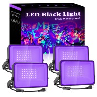 Meloght 30W Led Black Light 35 Leds Blacklight Flood Light With Plug And Switch Light Up 200Sqft Ip66 Waterproof Led Glow Li