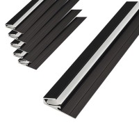 5Pack Surface Mounted Led Linear Aluminum Profile, 45 Degree Led Bars Invisible Oblique Beam Lamp Bookcase Layer Shelf Led Channel Kitchen Closet Hidden Lighting(100Cm, Black)