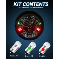 Speedometer Cluster LED Light Bulb Retrofit Kit for Jeep CJ5 CJ7 CJ8