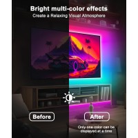 Moriacc Led Lights For Tv 65 Inch,16.4 Ft Tv Led Lights That Sync With Tv Led Backlight, Led Strip Lights For Tv Lights Behind, Led Lights For Bedroom Gaming Room Decor With App Remote Control