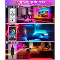 Moriacc Led Lights For Tv, Tv Led Backlight 9.84 Ft Rgb Tv Led Lights That Change With Tv Lights Behind,Usb Led Strip Lights For Tv With Remote App Control,Bluetooth Led Light Strips For Tv 23-43 In