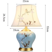 Table Lamp Bedside Lamp Nightstand Lamp Chinese Vintage Ceramic Table Lamp Table Lamps Desk Light Bedroom Bedside Desk Nightstand Lamp For Living Room Office Table Lamps Table Light For Living Room (