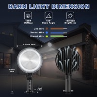 Starmoitic Led Barn Light 150W 20000Lm Dusk To Dawn Outdoor Lighting Ip66 Waterproof 150 Angle Adjustable Bright Outdoor Stre