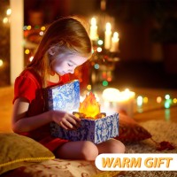 Djapwpx Flame Light Battery Powered Fake Fire Lamps Decorative Realistic Flame Lamp Resin Led Flame Night Lights For Living Room Bedroom Cafeteria Halloween Decoration