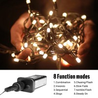 Ekway String Lights 82 Ft 1000 Led Christmas String Lights Outdoorindoor Fairy Lights With 8 Modes Plug In Christmas Lights Wat