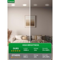 Zouzai 20 Pack 6 Inch Ultrathin Led Recessed Ceiling Light With Junction Box 4000K Neutral White Adjustable Dimmable Cankiller