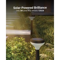 Sunco 6 Pack Round Solar Pathway Lights Outdoor Super Bright 120 Lm 2Cct 2700K4000K Dimmable Path Lights For Garden Backyar