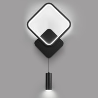 Bnhhlz Modern Led Wall Sconces, Indoor Wall Sconce 6000K Dimmable Black Wall Lamp Bathroom Vanity Light Fixtures, 12W Aluminum Wall Lights For Living Room Bedroom Hallway 1 Pack