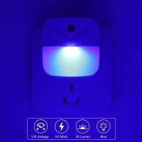 Kinur 6 Pack Led Blue Night Light Plug In Dusk To Dawn Sensor Automatic On And Off Energy Efficient Soft Glow Nightlights For