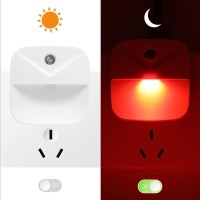 Kinur 6 Pack Led Red Night Lights Plug Into Wall Dusk To Dawn Sensor Automatic On And Off Energy Efficient Soft Glow Nightlig