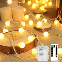 Liyade 100 Led Battery Operated String Lights - Fairy Lights With Remote Control Globe String Lights Bedroom, Indoor String Lights For Classroom, Backyard, Patio, Garden, Party, Wall, Living Room