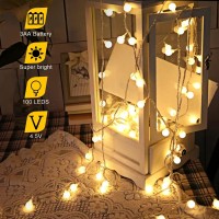 Liyade 100 Led Battery Operated String Lights - Fairy Lights With Remote Control Globe String Lights Bedroom, Indoor String Lights For Classroom, Backyard, Patio, Garden, Party, Wall, Living Room