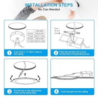 Elaruslux 2 Pack 7 Inch 3Cct Ultrathin Led Recessed Light With Junction Box 3000K4500K6000K Selectable 18W Eqv 125W Dimmab