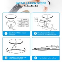Elaruslux 4 Pack 7 Inch 3Cct Ultrathin Led Recessed Light With Junction Box 3000K4500K6000K Selectable 18W Eqv 125W Dimmab
