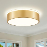 Peblto Dimmable Gold Led Ceiling Light 2700K6000K 5Cct In One Modern Flush Mount Ceiling Light Fixtures Minimalist Round Meta