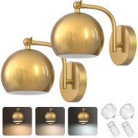 Glitnous Wall Sconces Battery Operated Gold Wall Sconces Battery Operated Not Hardwired Dimmable Battery Wall Sconce Wireless