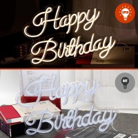 Happy Birthday Neon Sign Neon Happy Birthday Sign For Wall Decor Led Neon Light Signs Usb Powered Happy Birthday Light Up Sign