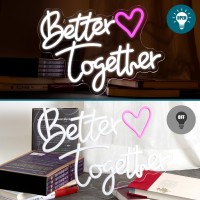 Valentines Day Better Together Neon Sign Led Neon Lights For Wall Decor Usb Powered Neon Light Signs For Girls Bedroom Kids