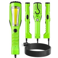 Wilawels 12W Led Work Light 15Ft 1200Lm Cob Led Light Handheld Underhood Trouble Light With Cord 16 Gauge Sjtw Swivel Hook F