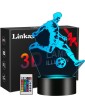 Linkax Soccer Gifts For Boys Girls Birthday Back To School Gifts For Kids Light Up Soccer 3D Illusion Lamp With 16 Colors Remo