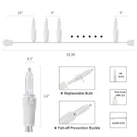 Multisparking Cool White Christmas Lights 11 Feet 35 Count Led Christmas Tree Lights White Wire Mini String Lights For In