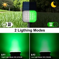 Crepow Green Solar Spot Lights Outdoor St Patricks Day Decor Lights Solar Lights Outdoor Waterproof Ip65 Adjustable Panel So