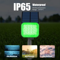 Crepow Green Solar Spot Lights Outdoor St Patricks Day Decor Lights Solar Lights Outdoor Waterproof Ip65 Adjustable Panel So