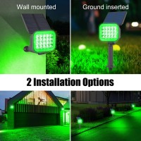 Crepow Green Solar Spot Lights Outdoor St Patricks Day Decor Lights Solar Lights Outdoor Waterproof Ip65 Adjustable Panel So