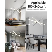 Modern Sputnik Chandelier Ceiling 82W Led Black Pendant Light Embedded Mount Chandeliers Dining Room Light Fixtures Over Table D