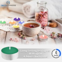 Tealight Candles Multipack Of 200, 100 Or 50, 8 Hours Or 4 Hours Burning Time - Red/White Tea Lights Candles Unscented (Multi 24/4 Hour)