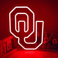 Oklahoma Neon Sign For Wall Decor Ou Neon Led Sign For Bedroom City Name Light Up Signs For Man Cave Dorm Decaration For College