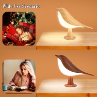 Bird Lamp Night Light 2 Pack, Bird Table Lamp With 3 Lighting Colors & Brightness Dimmable, Rechargeable Bedside Lamp, Small Lamp Light For Kids, Desk Lamp For Bedroom, Living Room, Outdoor Camping