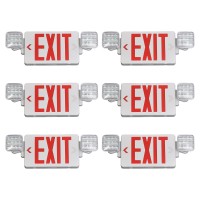 Cm Mzy Exit Sign With Emergency Lights 6Pcs Cm327Res6 New