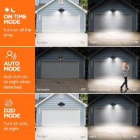 Led Security Lights Motion Sensor 24W 2000Lm Flood Lights Outdoor Motion Sensor With Remote Dimmable Brightness 3000K6500K Cc