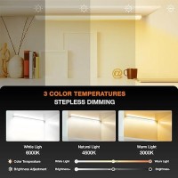 Mekkleon Under Cabinet Lights Remote Control 2 Pack Magnetic Dimmable Closet Lights Usb Rechargeable Wireless Led Shop Light Cei